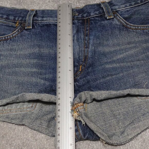 Lucky Brand Cut Off Shorts Women's Size 10/30 Blue Denim Distressed Casual - Picture 11 of 13